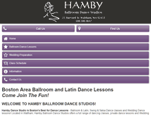 Tablet Screenshot of hambyballroomdance.com